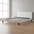 King PU Leather Bed Frame White