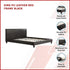 King PU Leather Bed Frame Black