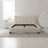 Double PU Leather Deluxe Bed Frame White