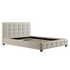Queen PU Leather Deluxe Bed Frame White