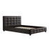 Queen PU Leather Deluxe Bed Frame Black