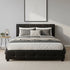 Queen PU Leather Deluxe Bed Frame Black