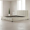 King PU Leather Deluxe Bed Frame White