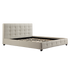 King PU Leather Deluxe Bed Frame White