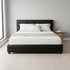 King PU Leather Deluxe Bed Frame Black