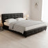 King PU Leather Deluxe Bed Frame Black