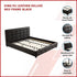 King PU Leather Deluxe Bed Frame Black