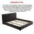 King PU Leather Deluxe Bed Frame Black