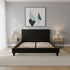 Queen PU Leather Bed Frame Black