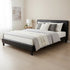 Queen PU Leather Bed Frame Black