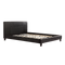 Queen PU Leather Bed Frame Black