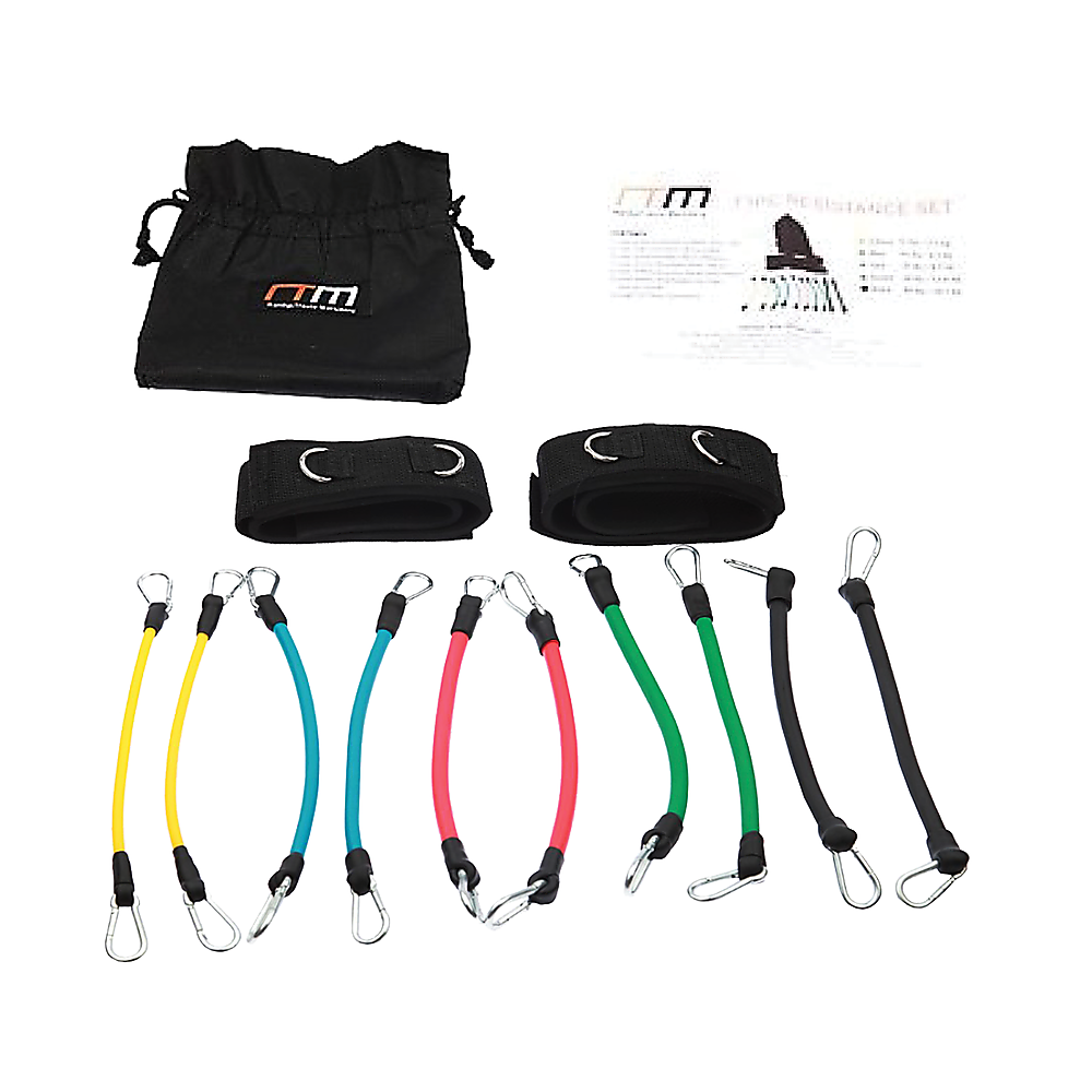 13 Piece Resistance Bands Set Latex Exercise Tubes Handles Leg Bands Home Gym