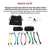 13 Piece Resistance Bands Set Latex Exercise Tubes Handles Leg Bands Home Gym