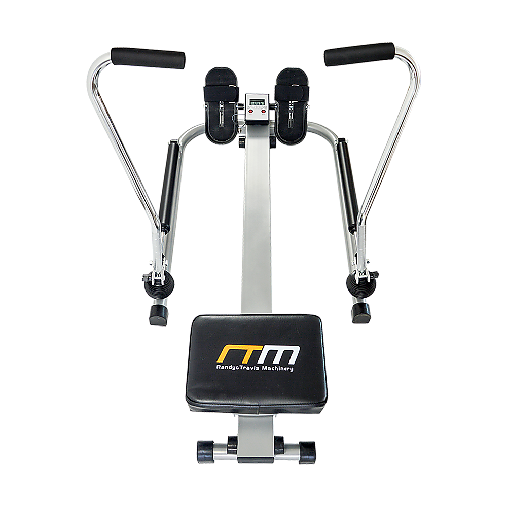Hydraulic Rowing Machine Rower with LCD Display, 100kg Capacity, 2 x AA