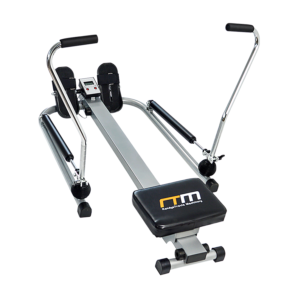 Hydraulic Rowing Machine Rower with LCD Display, 100kg Capacity, 2 x AA