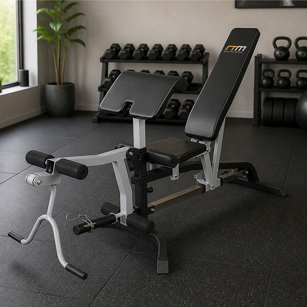 FID Adjustable Weight Bench Press with Flat Incline Decline and Leg Extension
