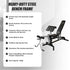 FID Adjustable Weight Bench Press with Flat Incline Decline and Leg Extension