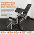 FID Adjustable Weight Bench Press with Flat Incline Decline and Leg Extension