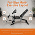 FID Adjustable Weight Bench Press with Flat Incline Decline and Leg Extension