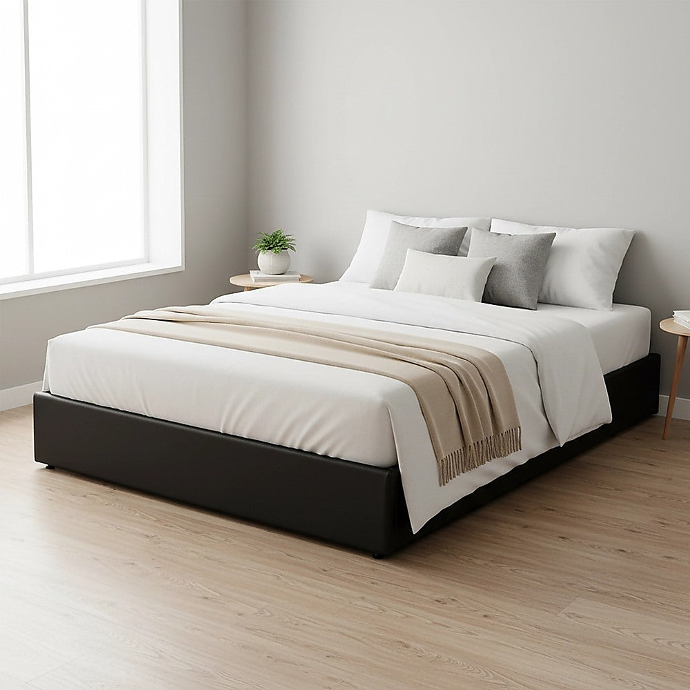 PU Leather Double Bed Ensemble Frame