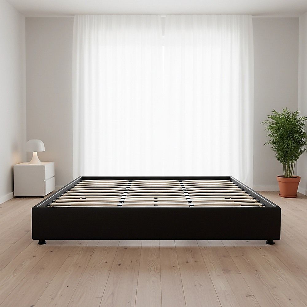 PU Leather King Bed Ensemble Frame