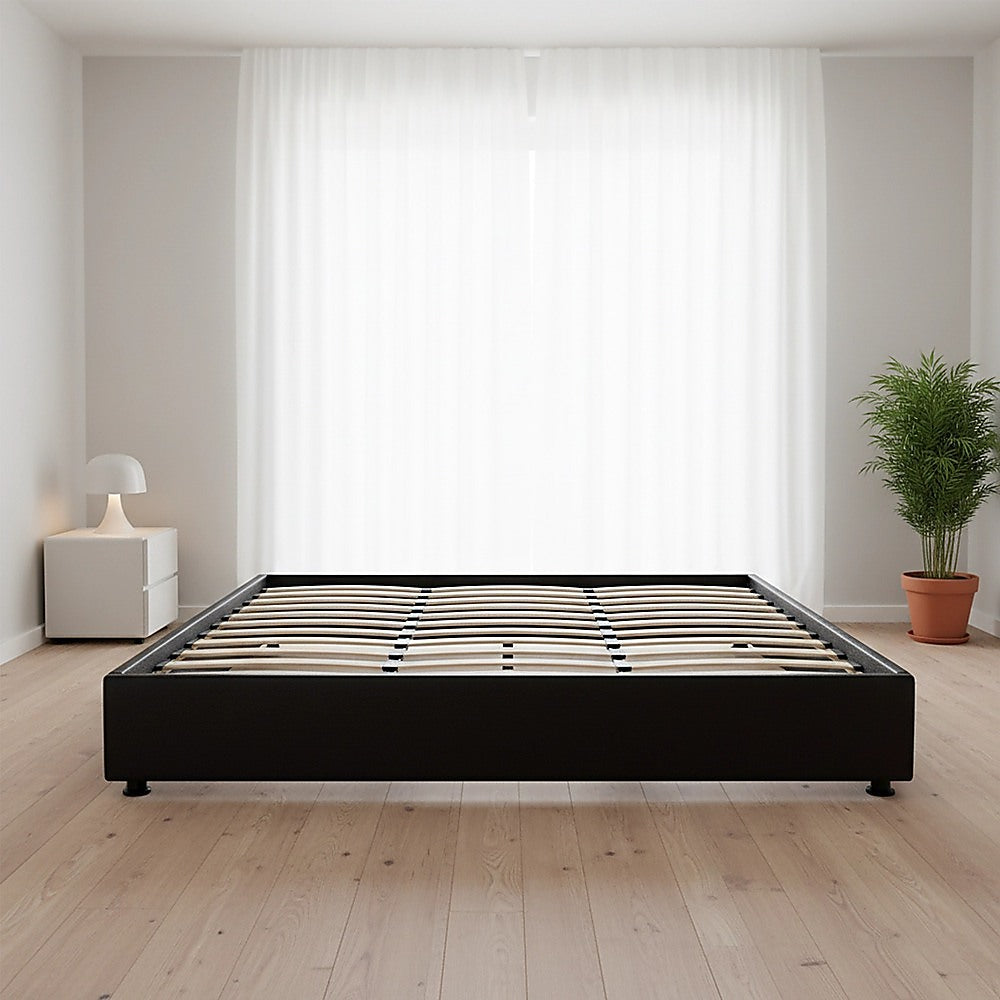 PU Leather King Bed Ensemble Frame