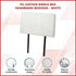 Designer Stitched PU Leather Single Bed Headboard, White, 980x560mm Size
