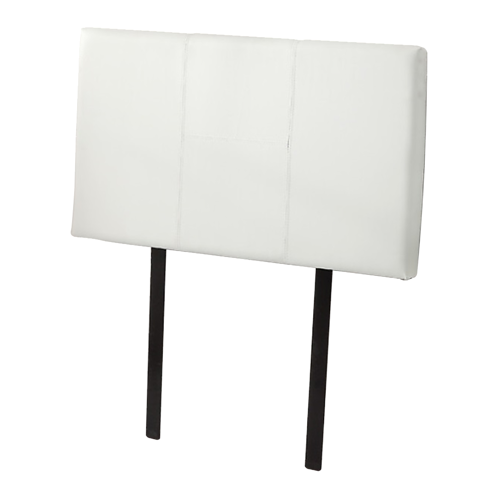 Designer Stitched PU Leather Single Bed Headboard, White, 980x560mm Size