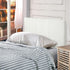 Designer Stitched PU Leather Single Bed Headboard, White, 980x560mm Size