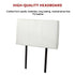 Designer Stitched PU Leather Single Bed Headboard, White, 980x560mm Size