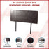 Queen Bed Headboard Brown PU Leather Stitched Adjustable Height