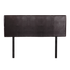 Queen Bed Headboard Brown PU Leather Stitched Adjustable Height