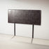 Queen Bed Headboard Brown PU Leather Stitched Adjustable Height