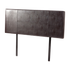 Queen Bed Headboard Brown PU Leather Stitched Adjustable Height