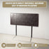 Queen Bed Headboard Brown PU Leather Stitched Adjustable Height
