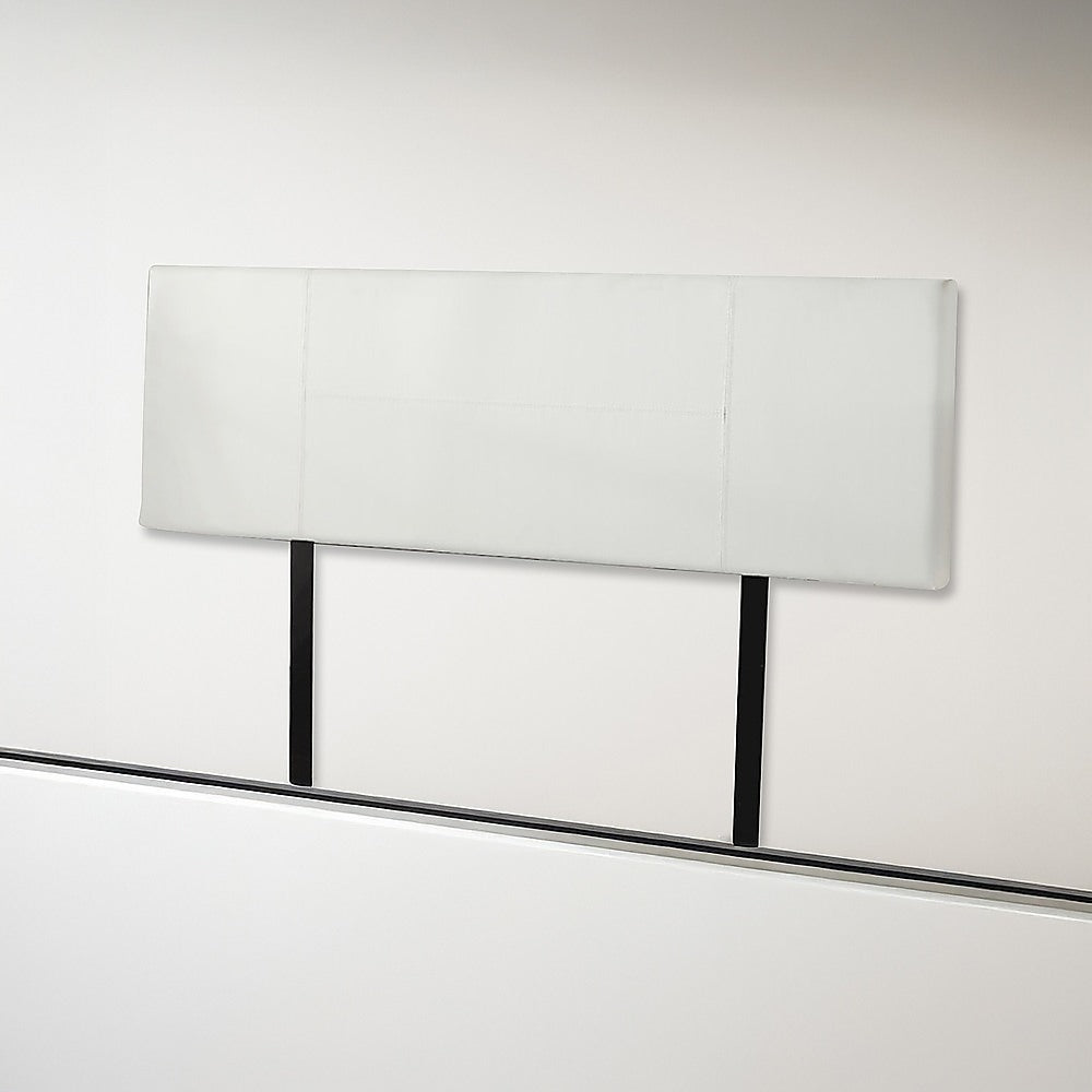 PU Leather King Bed Headboard Bedhead - White