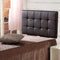 Designer Tufted Single Bed Headboard in PU Leather, 65mm Thick, Brown Tone
