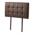 Designer Tufted Single Bed Headboard in PU Leather, 65mm Thick, Brown Tone