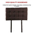 Designer Tufted Single Bed Headboard in PU Leather, 65mm Thick, Brown Tone