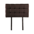 Designer Tufted Single Bed Headboard in PU Leather, 65mm Thick, Brown Tone