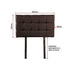 Designer Tufted Single Bed Headboard in PU Leather, 65mm Thick, Brown Tone