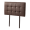 PU Leather Single Bed Deluxe Headboard Bedhead - Brown