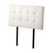 PU Leather Single Bed Deluxe Headboard Bedhead - White