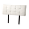 PU Leather Double Bed Deluxe Headboard Bedhead - White