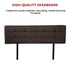 PU Leather Queen Bed Deluxe Headboard Bedhead - Brown