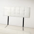 PU Leather Queen Bed Deluxe Headboard Bedhead - White