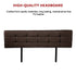 PU Leather King Bed Deluxe Headboard Bedhead - Brown