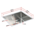 490x440mm Handmade 1.2mm Stainless Steel Undermount Topmount Kitchen Laundry Sink with Waste