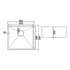 490x440mm Handmade 1.2mm Stainless Steel Undermount Topmount Kitchen Laundry Sink with Waste