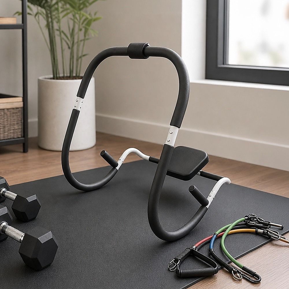 Ab Crunch Machine Ab Roller with Digital Counter Core Trainer Home Gym